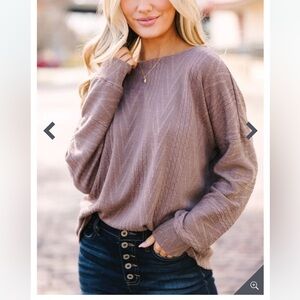 Mushroom Brown Textured Sweater